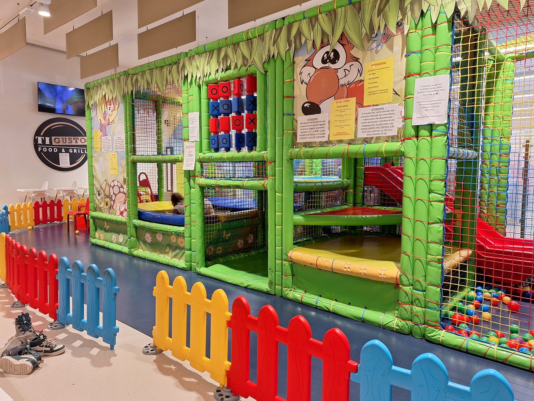 Il piccolo parco giochi indoor di TiGusto ad Arenzano